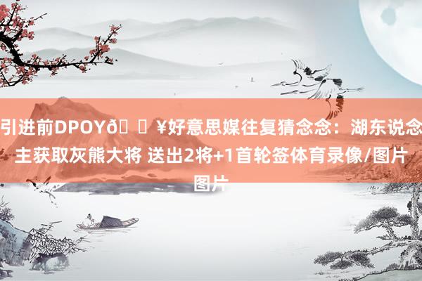 引进前DPOY💥好意思媒往复猜念念：湖东说念主获取灰熊大将 送出2将+1首轮签体育录像/图片