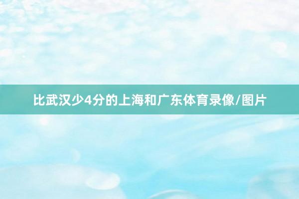 比武汉少4分的上海和广东体育录像/图片
